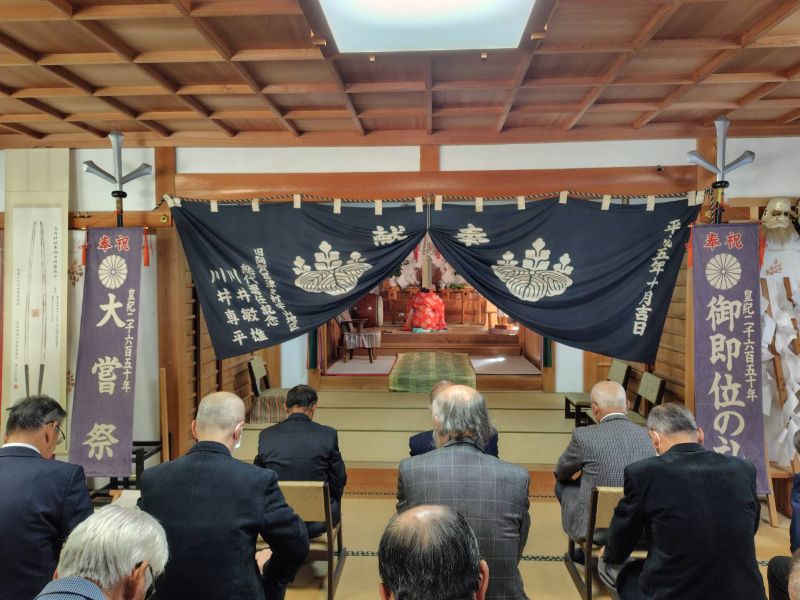 新嘗祭に参列した氏子の皆様